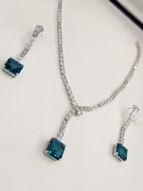 Aquamarine long mala - Image 2
