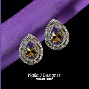 Teardrop-shaped multicolor crystal Earrings