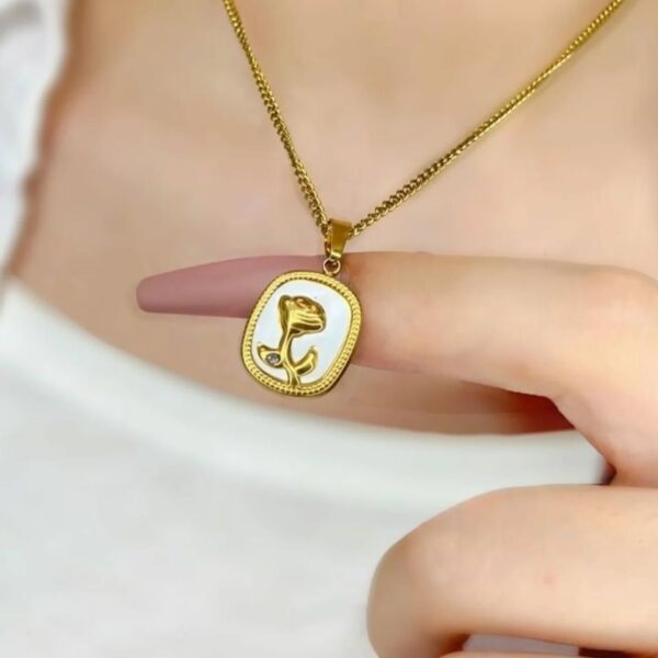 Rose Pendant Necklace - Image 3