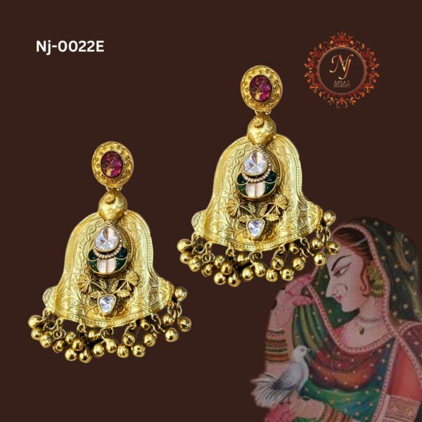 Golden royal earrings