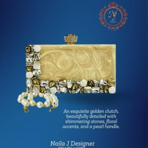 Golden Clutch with Shimmering Stones